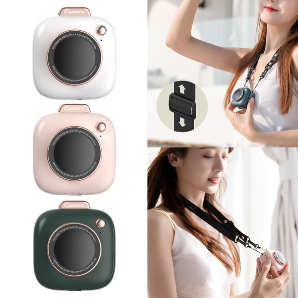 

electric fans necklace fan, quiet mini usb personal 3-mode portable cooling fan handheld for indoor outdoor travel hiking