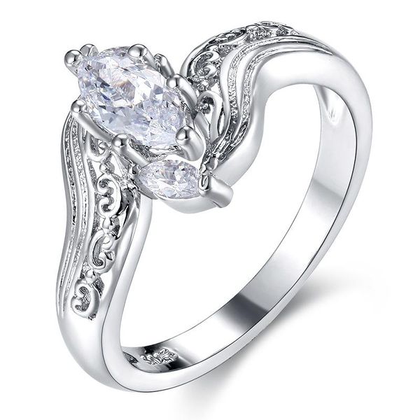 

wedding rings horse eye zircon for female filled party engagement women promise ring fashion jewelry, Slivery;golden