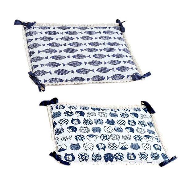 

summer pet cooling mat printed breathable waterproof pad cat dog bed cushion high-grade cotton durable kennels & pens