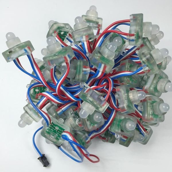 

500pcs ws2811 square led pixel module dc5v 12mm rgb full color light string waterproof ip68 50pcs/string modules