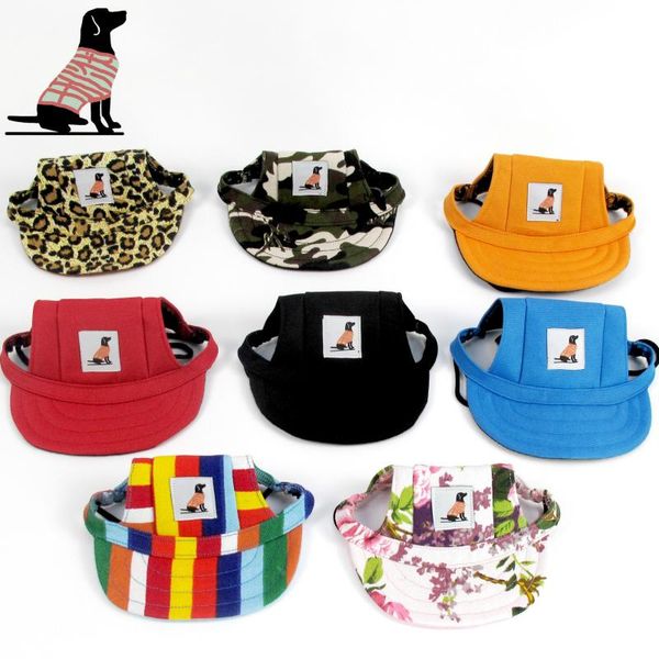 

pet hat with ear holes adjustable baseball cap for large medium small dogs summer dog sun outdoor hiking products apparel