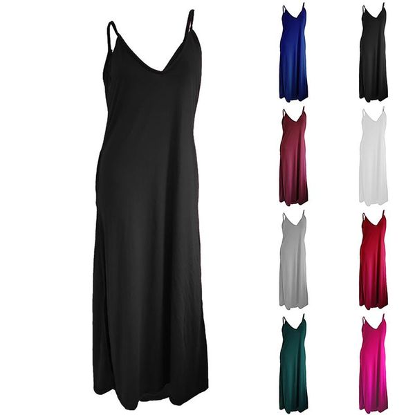 

women's swimwear fashion women off shoulder sleeveless club dress spaghetti strap long solid bodycon woman summer clothes for, White;black