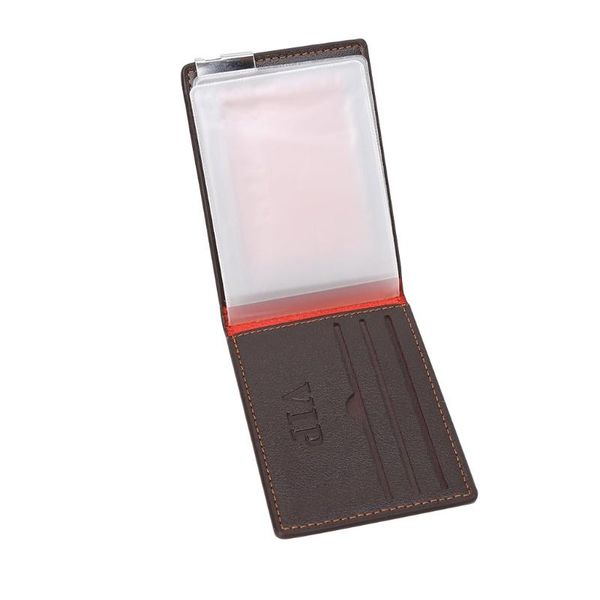 

card holders fashion men driving license wallet id holder case bifold purse, Brown;gray