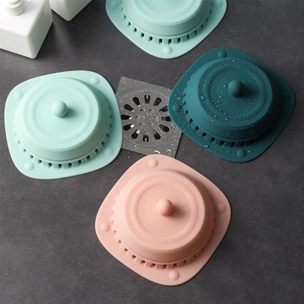 

other bath & toilet supplies sink hair ser strainer silicone 2-in-1 basin bathtub bathroom kitchen prevent odor floor sewer drain cover