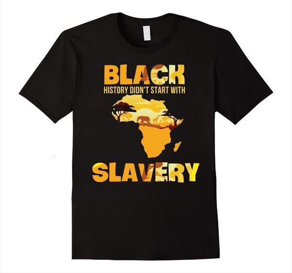 

black history didnt start men t shirts with slavery month fashion arrive casual tees funny, White;black