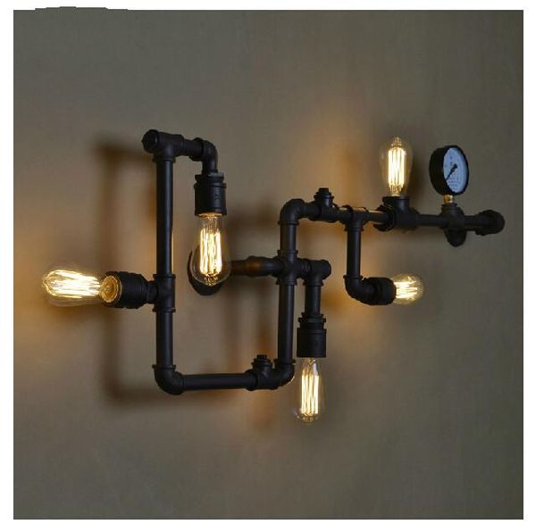 

wall lamp creative ancient water pipe sconce american vintage industrial light fixtures bar coffee home decor apliques pared
