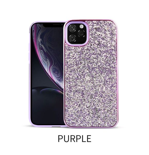 

shiny crystal purple cases with compatible for iphone 12 pro max full cover phone case 97181