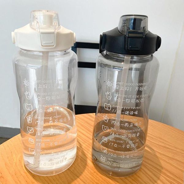 

water bottles & cages easy to hold 2000ml fashionable outdoor bottle with straw eco-friendly drink adorable for