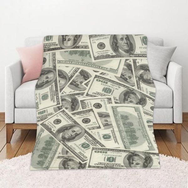 

blankets throw blanket one million dollar bill usa fuzzy super soft for couch or bed comfortable & flannel warm printed