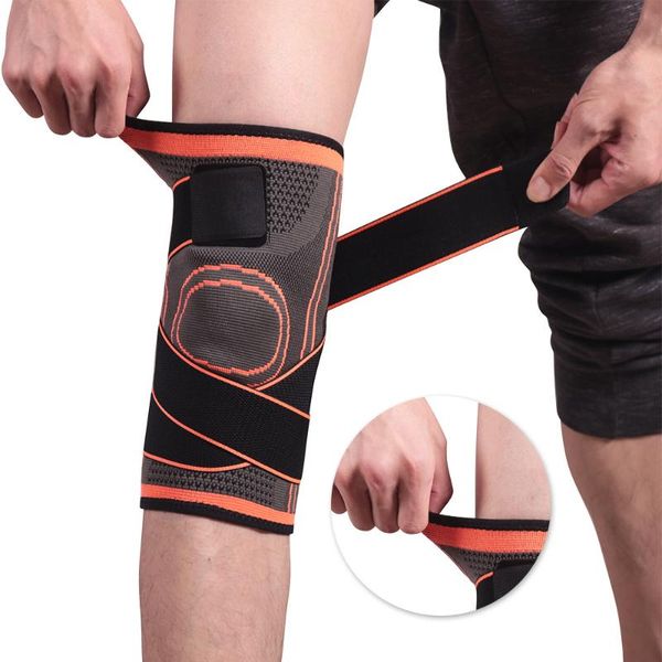 

knee support professional protective sports pad breathable bandage brace warmth basketball tennis cycling elbow & pads, Black;gray
