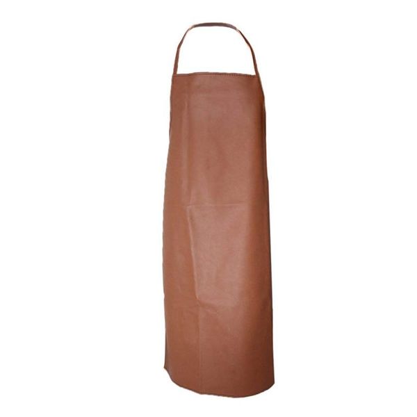 

waterproof apron - pu bib kitchen leather brown aprons