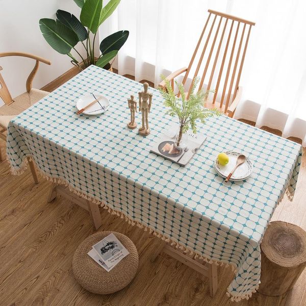 

table cloth creative lattice tablecloth dining room courtyard garden decor waterproof oil-proof rectangular mat kitchen