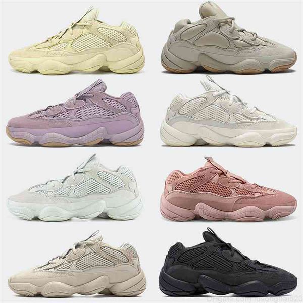 

with box kanye 500 running shoes mens womens soft vision bone white utility black blush super moon yellow salt pink men women sports