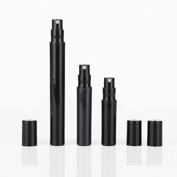 

storage bottles & jars 5pcs 2ml 3ml 4ml 5ml black plastic perfume atomizer small mini empty spray refillable bottle travel vials cosmetics c