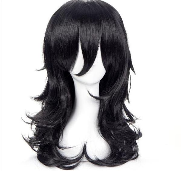 

party masks my hero academia akademia shouta aizawa 45cm black wavy wig heat resistant cosplay costume a333
