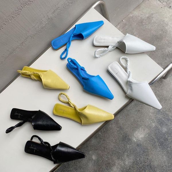 

sandals low woman leather low-heeled slides rome fabric pu rubber, Black