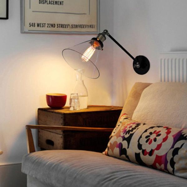 

wall lamp modern indoor lights bathroom antique glass sconce kitchen bar industrial chandelier lighting black led