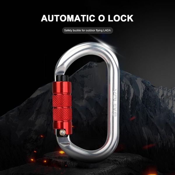 

cords, slings and webbing aluminum carabiner o shape mountain rock climbing outdoor lock buckle hook travelling easy carrying portable parts