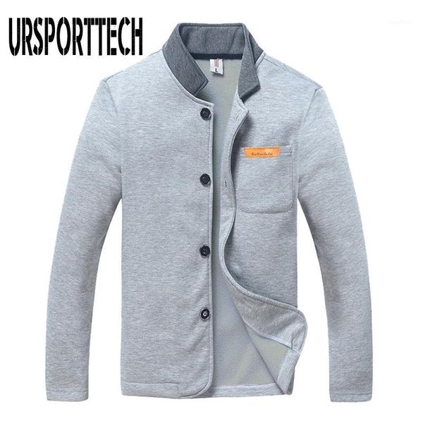 

men's jackets ursporttech mens fashion leather label casual jacket spring autumn cardigan coat outwear baseball for men, Black;brown