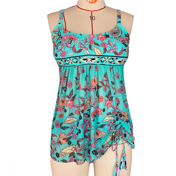 

2021 skirt pattern printed women' large split swimsuit, Red;black