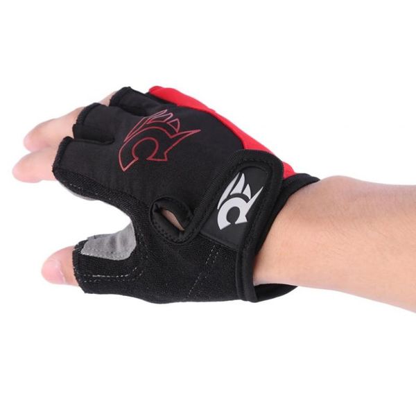 

red cycling gloves bicycle motorcycle sport gel half finger m- xl sizes, Black