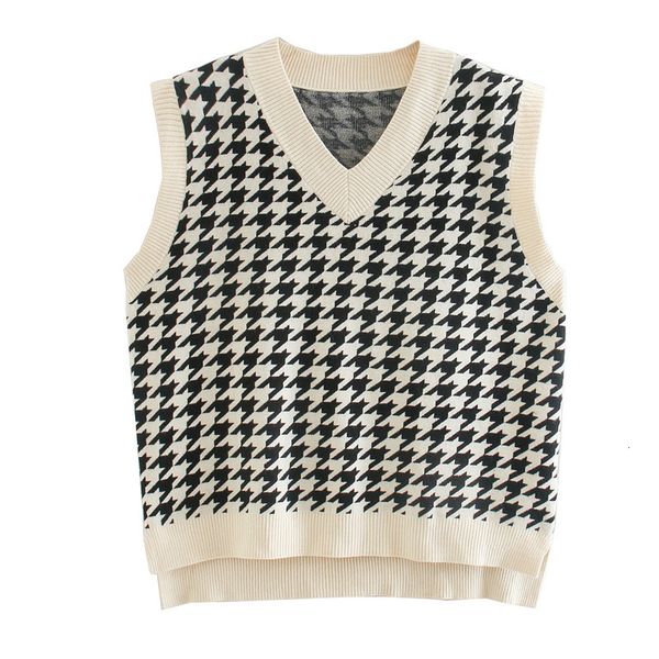 

qianniao lattice women wear knitted 2021 autumn loose korean version with sweater vt coat, Black;white