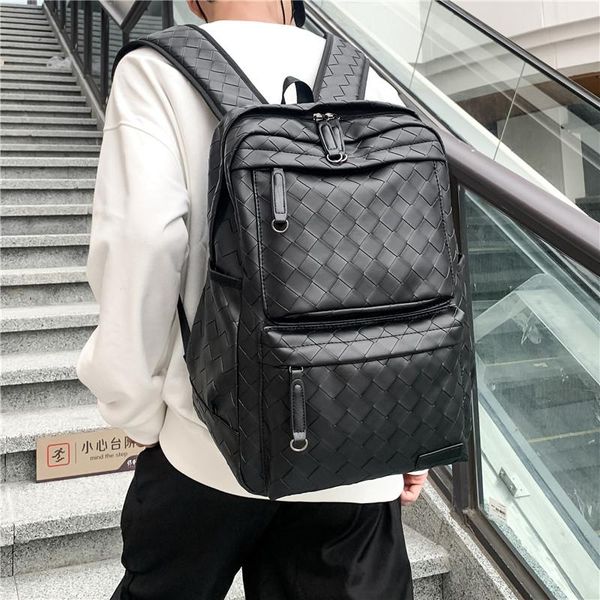 

backpack tidog korea fashion weaving a large capacity man's