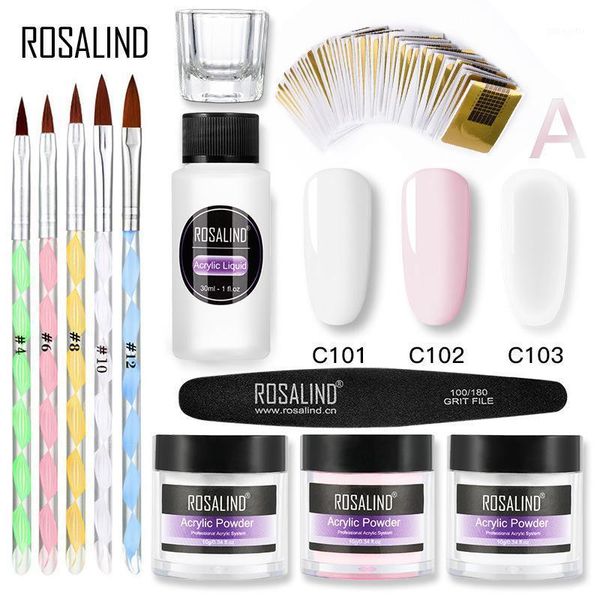 

rosalind color acrylic powder set nail beauty crystal glitter extension manicure implement1