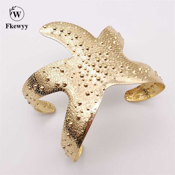

fkewy designer starfish bracelets for women charm luxury jewelry gothic accessories festival cuff bracelet girl valentine's day q0719, Black