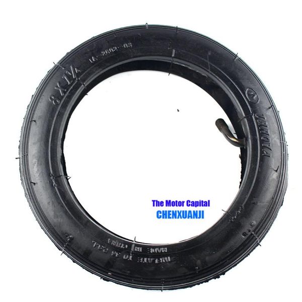 

motorcycle wheels & tires good quality 8 inch tyre 8x1 1/4 scooter tire inner tube fit bent valve suits bike electric / gas