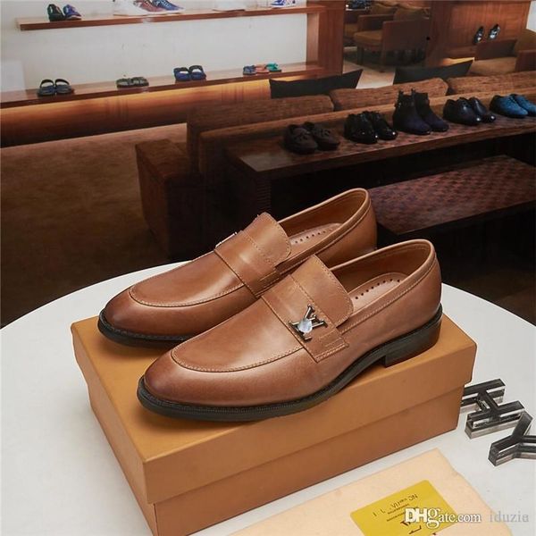 

l5 fashion mens british shoes men formal loafers men office shoes coiffeur leather shoes men classic black wedding dress sepatu slip on pria