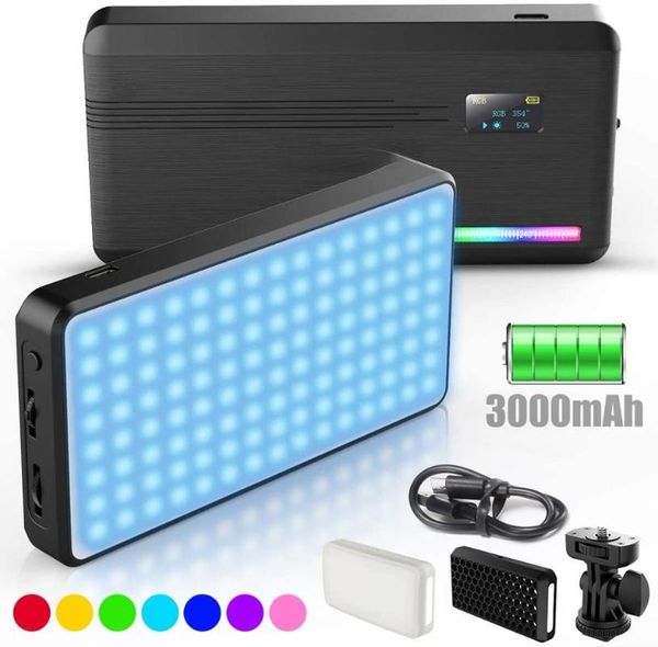 

flash heads led video light with honeycomb frame soft built-in 3000mah camera pography fill lamp