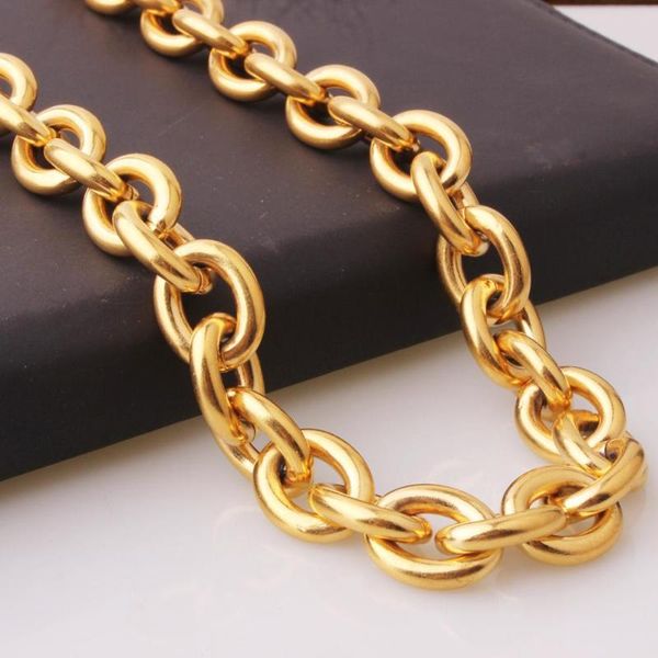 

15mm rolo oval link chain necklace & bracelet stainless steel jewelry as christmas gift for men 7-40inch chains, Silver