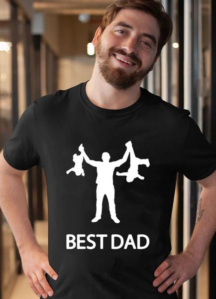 

men's t-shirts dad print funny t shirt father's day gift short sleeve summer t-shirt fashion graphic tees men casual streetwear, White;black