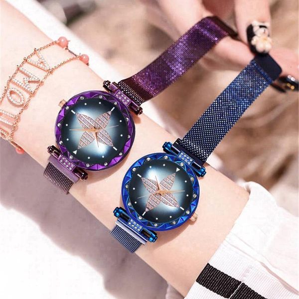 

wristwatches luxury women watches magnet mesh band rhinestones quartz female diamond watch zegarek damski, Slivery;brown