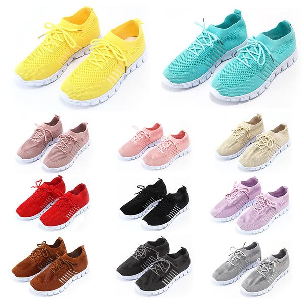 

spring and fall men women runing shoes mesh breathable color red pink green yellow black outdoor sport sneakers