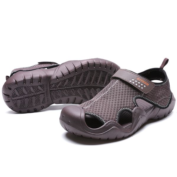 Original Sandy Beach Shoes Hotsale Sandálias Esportes Mens Flip Flops Respirável e Leve Slippers Bottom