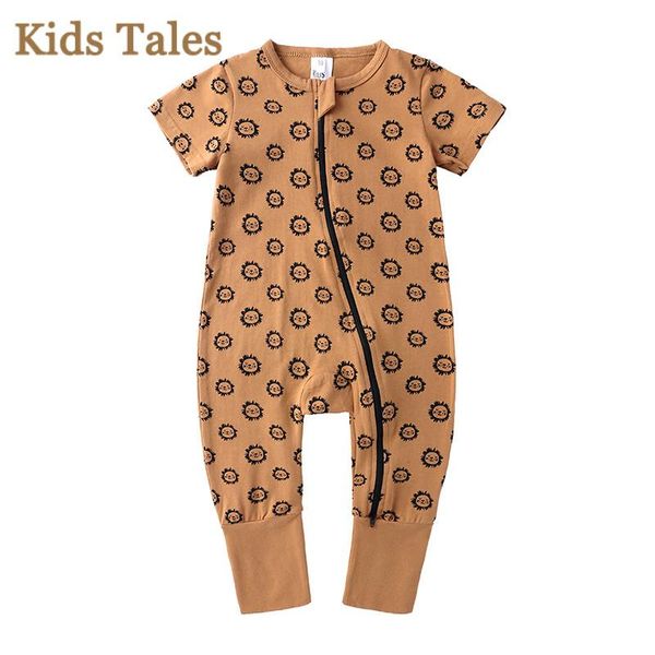 

jumpsuits born baby clothes boys girls rompers cute animal printed short sleeve summer cotton kid jumpsuit playsuit zipper outfits p221, Blue