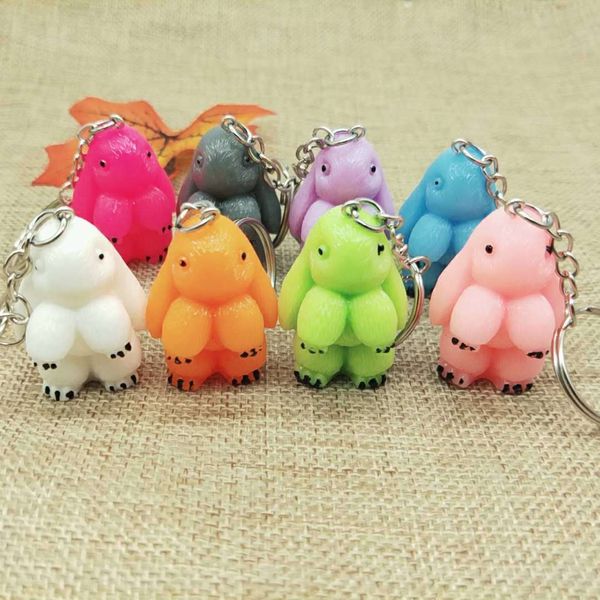 

2021 fashion keychain korean resin keychain, cute rabbit pendant, activity gift, creative gift, Silver