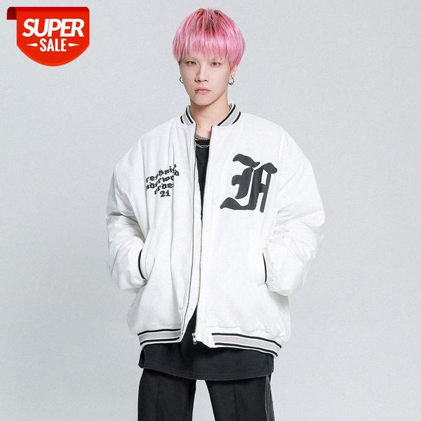 

street trend padded jacket men's national hip-hop loose quilted #q91q, Black;brown