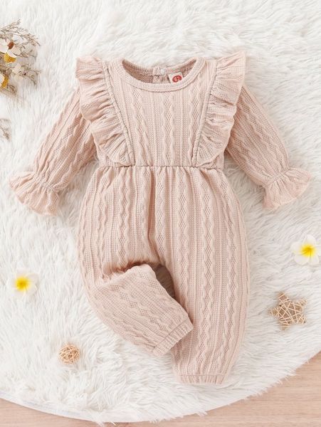 

baby flounce sleeve flounce jumpsuit she, Blue