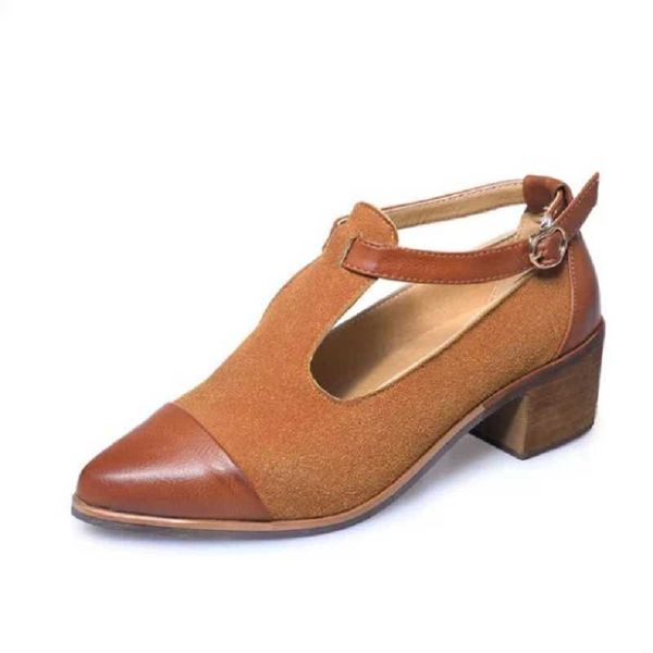 

women toe oxfords british style low heels patchwork buckle oxford shoes casual vintage fashion dress, Black