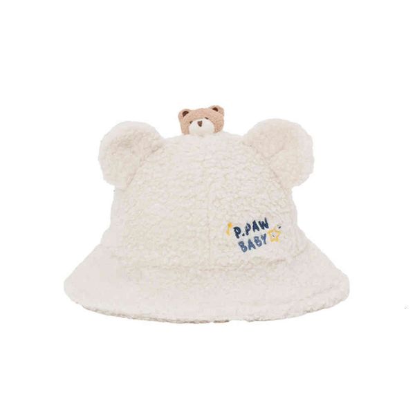 

hat cartoon bear children's clothing autumn winter boys and girls universal printed hat, Blue;gray