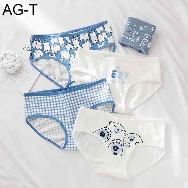 

women cartoon bear panties cotton white knickers fashion ladies briefs breathable underwear animal lingeries, Black;pink