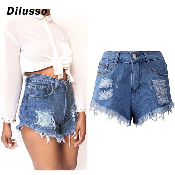

women's jeans fashion womens pocket hole denim pants female high waist slim shorts night party jeans#d3, Blue