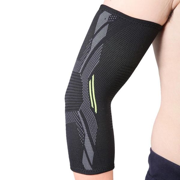

elbow & knee pads 1pcs professional compression sleeve brace support protector weightlifting arthritis for volleyball tennis arm, Black;gray