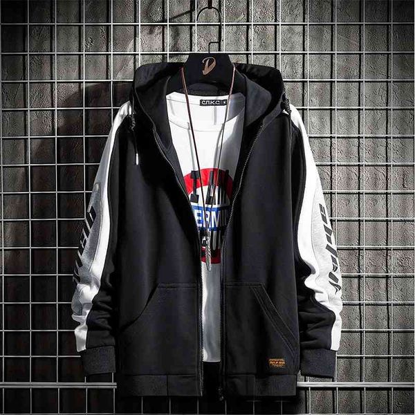 

men's jackets men loose long sleeve zipper windbreaker casual coat male outwear brand clothing size 8xldrop o8e1, Black;brown