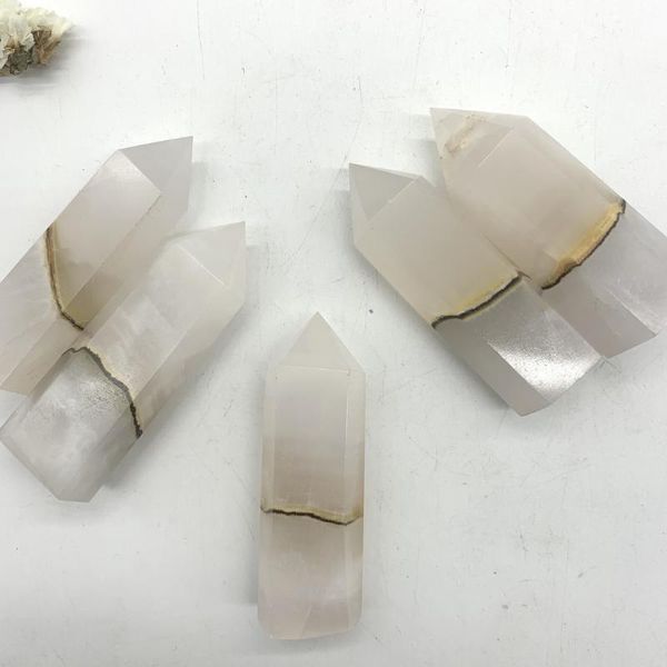 

natural mangano calcite light pink healing point wand decoration polished stones crystals and decorative objects & figurines