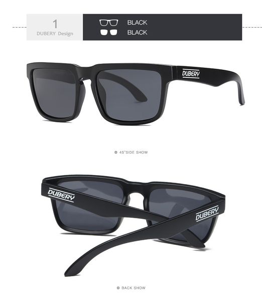 

dubery sports style polarized sunglasses men very cool color square eyeglasses frame sun glasses male 100% tac lens uv goggles wholesale who, White;black