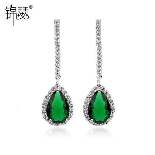 

jewelry charm stud beauty fashion inlaid eight heart zircon earrings dripping, Golden